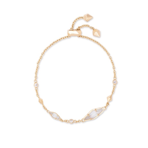 NWT Kendra Scott RARE & Retired Deb Bracelet Yellow Gold Iridescent Dichroic WOW - Picture 2 of 8